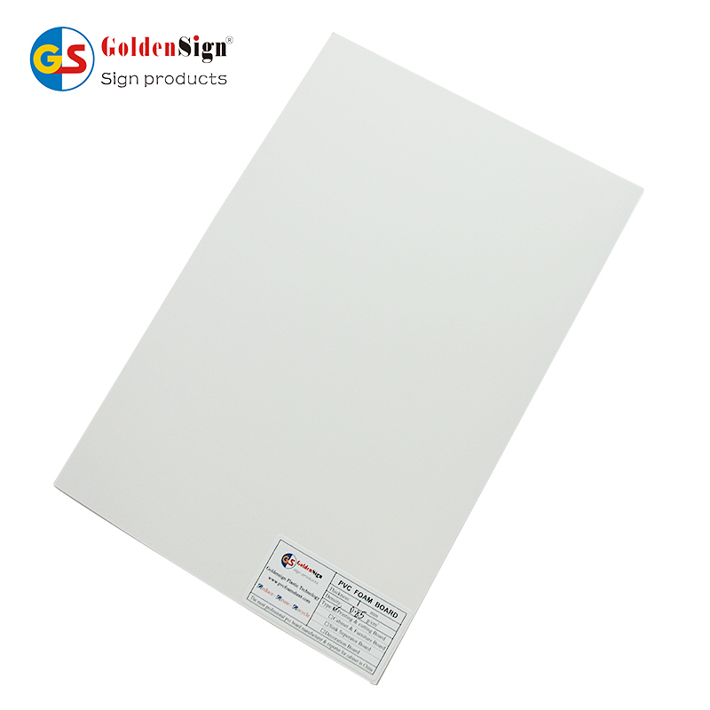 Folha de espuma rígida extrudada de PVC Goldensign popular quente