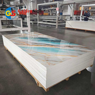 Painel de laminado de teto de 8 mm GoldenSign 8 mm folha de mármore PVC de revestimento UV
