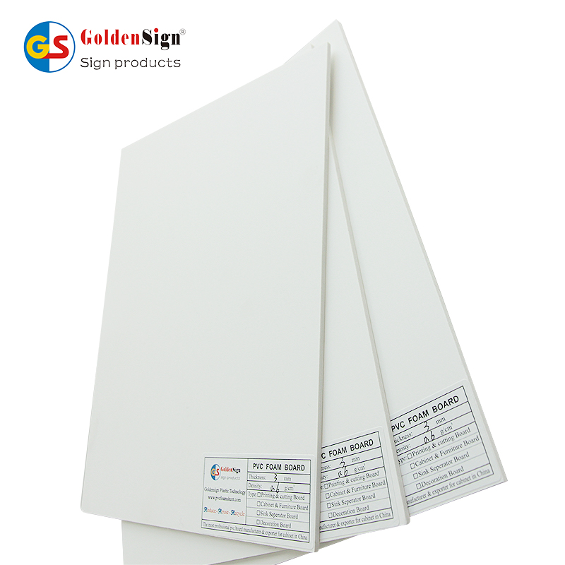 Godensign expandiu placa de folha de espuma de PVC 1220 * 2440