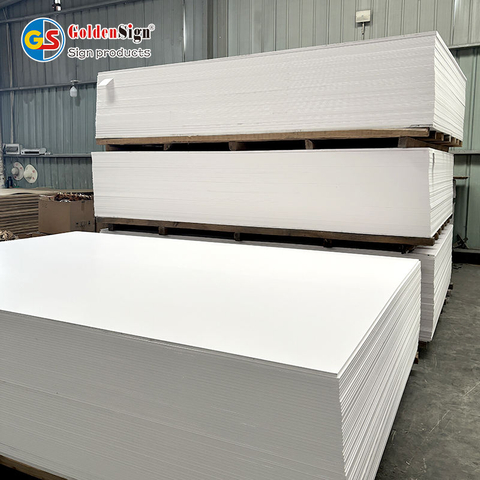Fabricante GoldenSign Hard Glossy 1.22*2,44 Color Pvc Celuka Placa PVC Folha de espuma