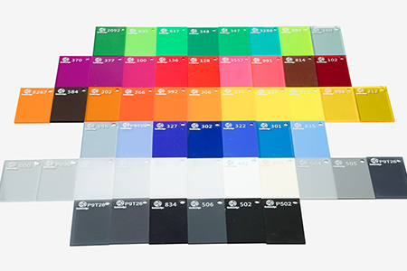 cor da folha acrílica