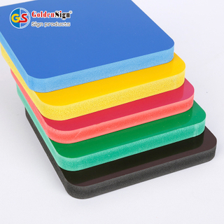 Folha de placa de espuma de PVC GOLDENSIGN (Celtec) - Folha colorida - 24 pol. X 48 pol. X 8 MM de espessura