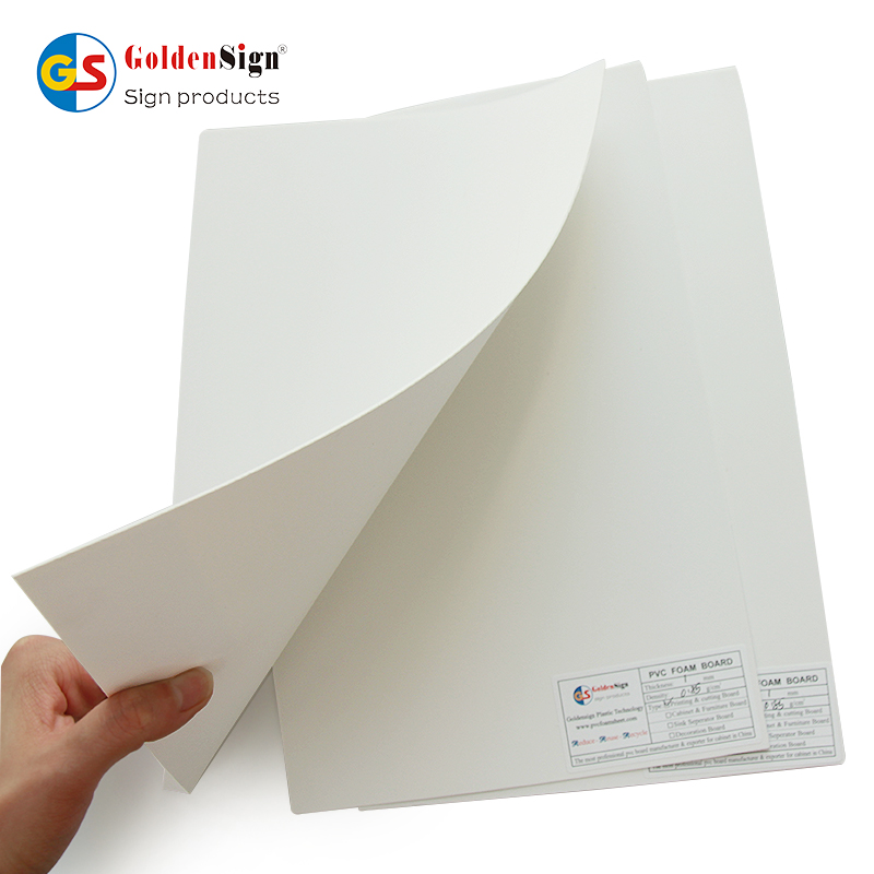 Folha de espuma de coextrusão de PVC de extrusão de PVC Goldensign 1-25mm Painel coextrudado de PVC 