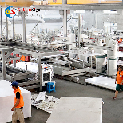 GoldenSign White 18mm 18mm PVC Celuka Painel de parede Painel de folha de placa de espuma PVC