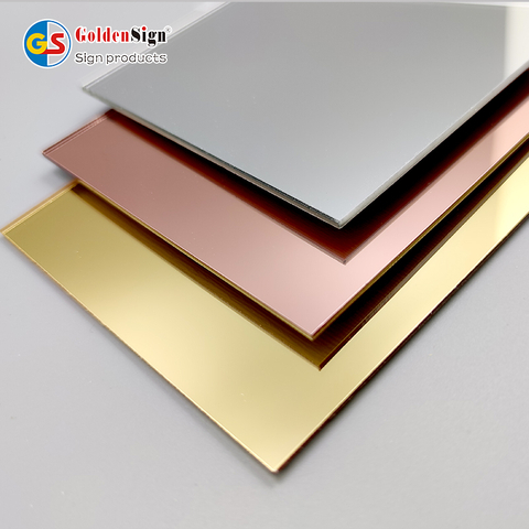 Folha acrílica espelhada PMMA | Fabricante de espelho de plexiglass Goldensign