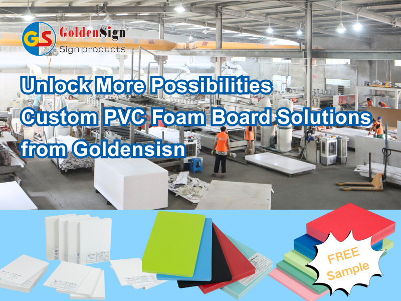 Desbloqueie mais possibilidades - soluções personalizadas de placa de espuma de PVC da Goldensisn
